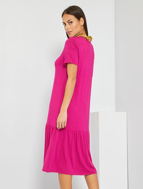 Vestito lungo svasato - rosso - Kiabi - 22.00€