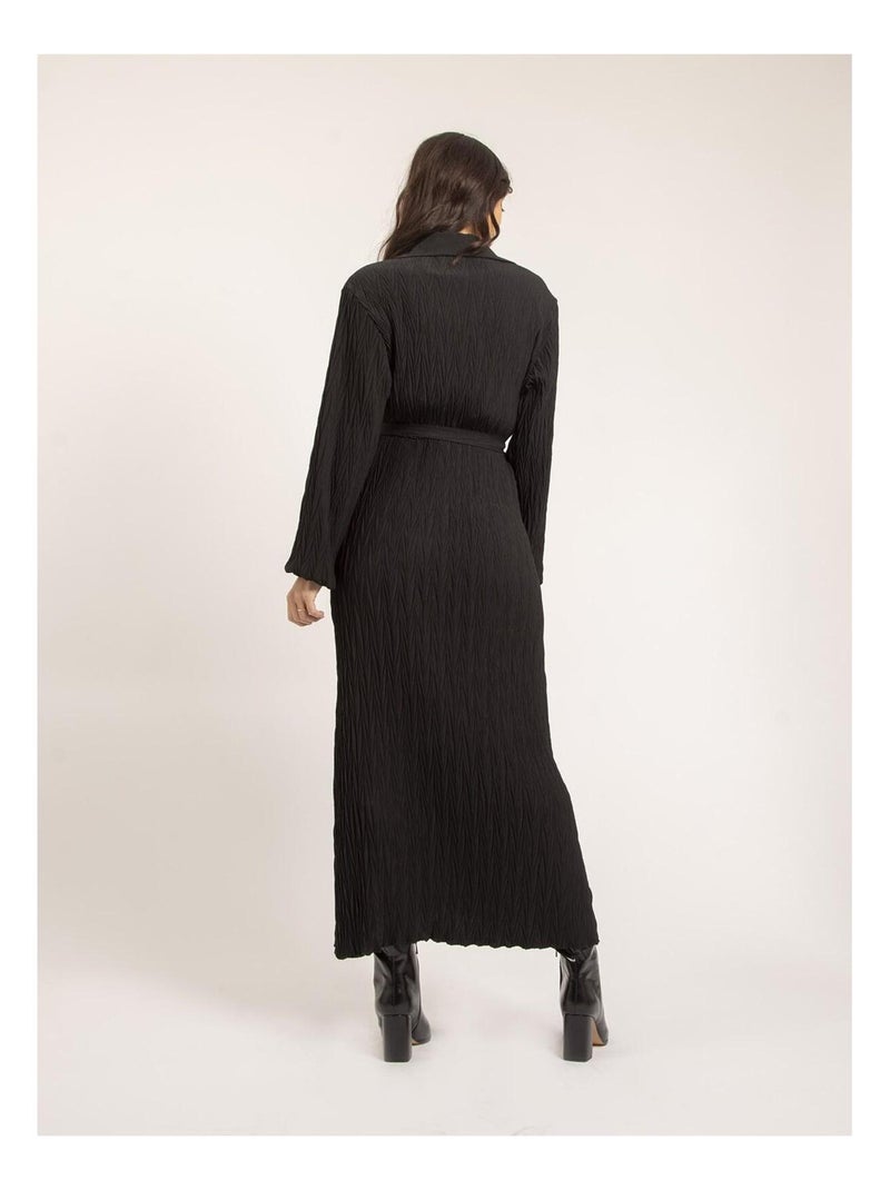 Vestito lungo testurizzato IROLISA Nero - Kiabi