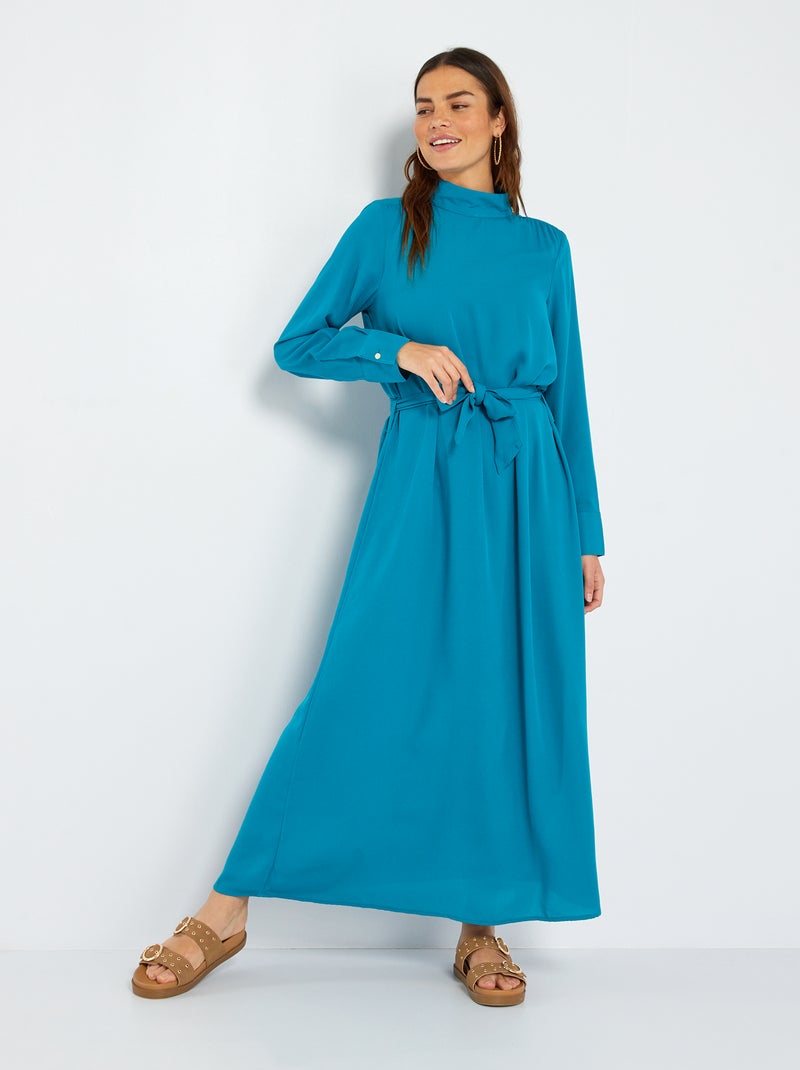Vestito lungo tinta unita BLU - Kiabi