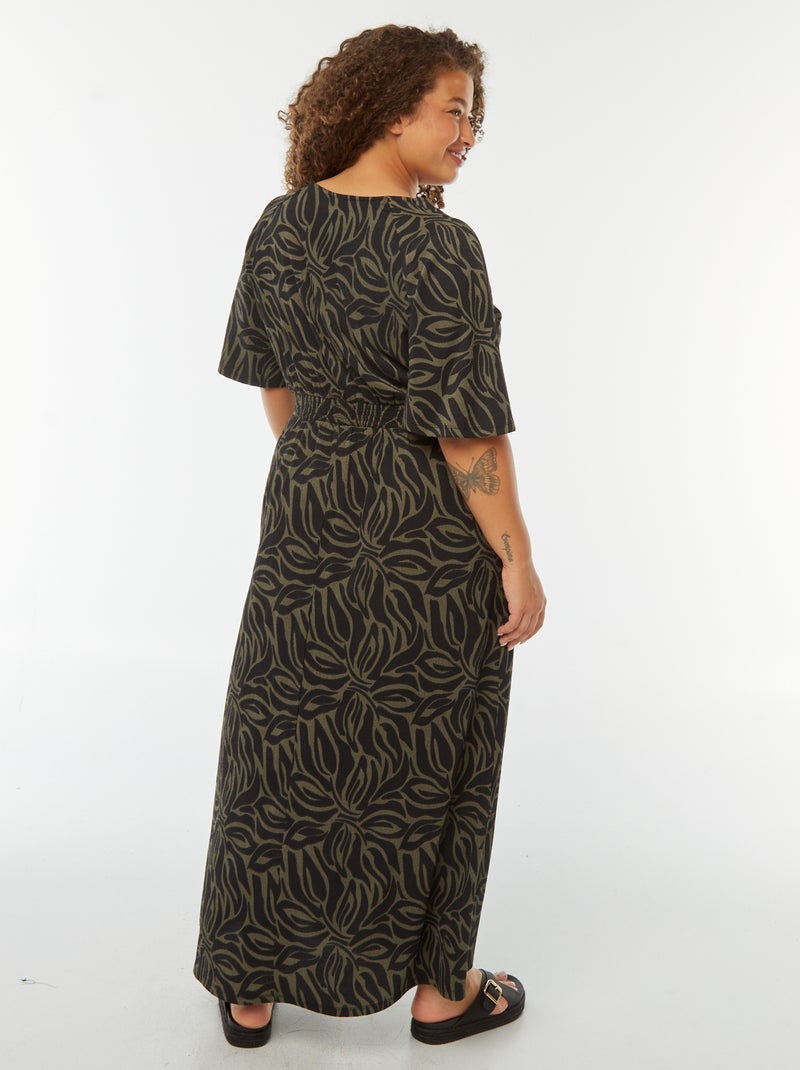 Abito Donna Manica Corta In Cotone – Vestito Morbido Verde Taglia L – Occasioni Speciali - 2