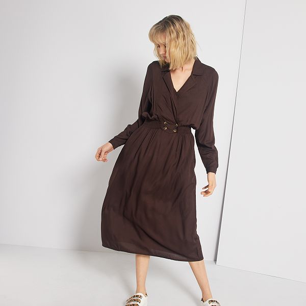 vestito lungo marrone