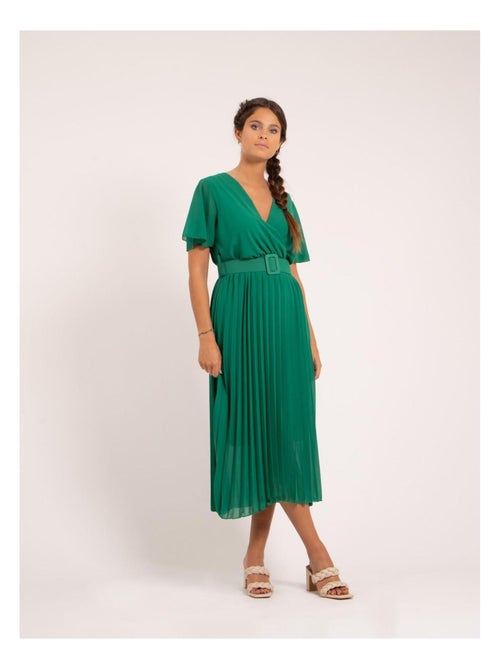 Vestito midi con cintura ISALA - Kiabi