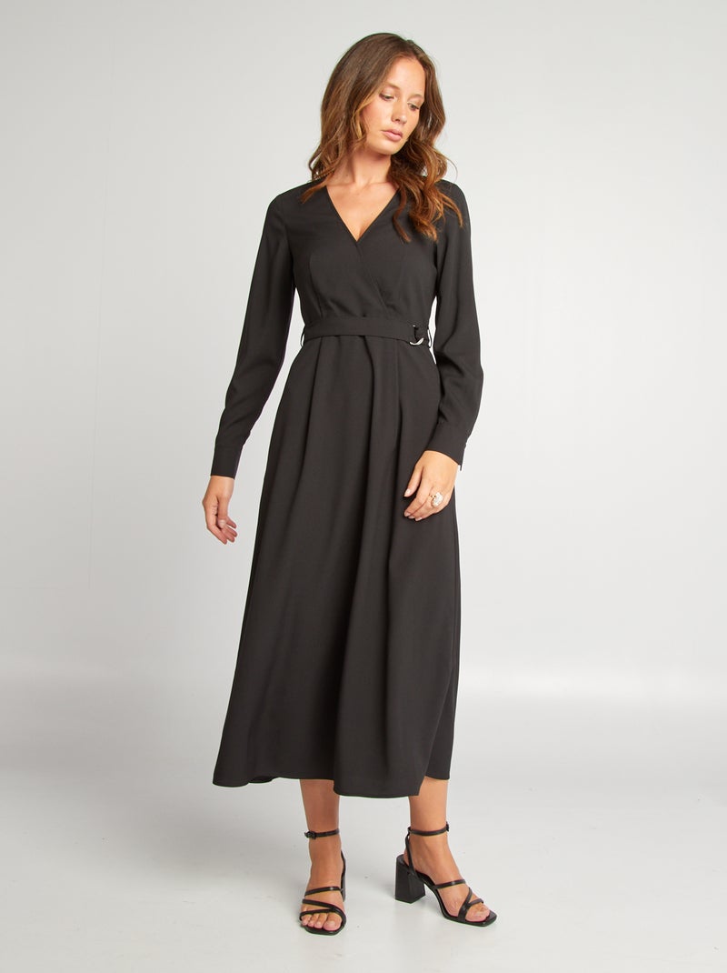 Stradivarius - Vestito Lungo Nero Senza Cuciture Con Schiena Scoperta - Foto 8