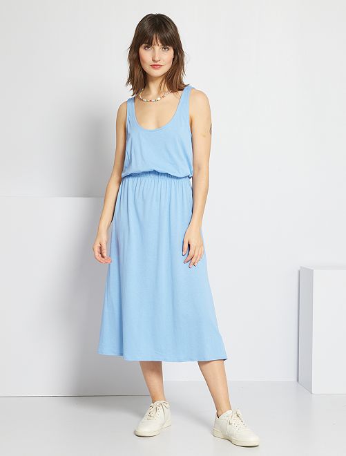 Vestito midi con spalline - BLU - Kiabi - 12.00€