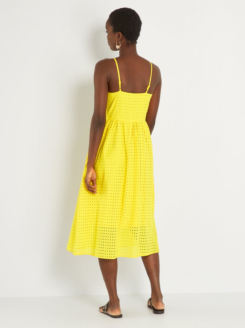 Vestito midi con spalline sottili GIALLO - Kiabi