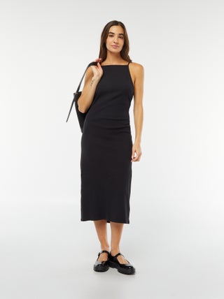 Vestito midi con spalline sottili