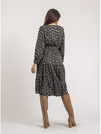 Vestito midi con stampa IVELIA