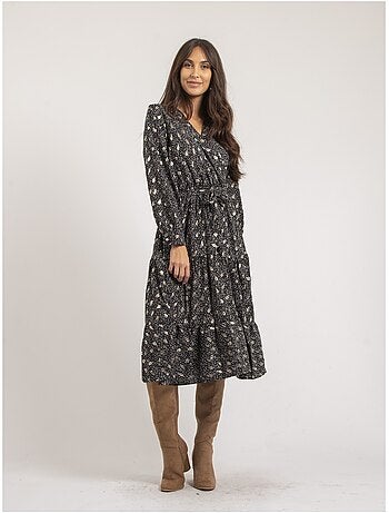 Vestito midi con stampa IVELIA