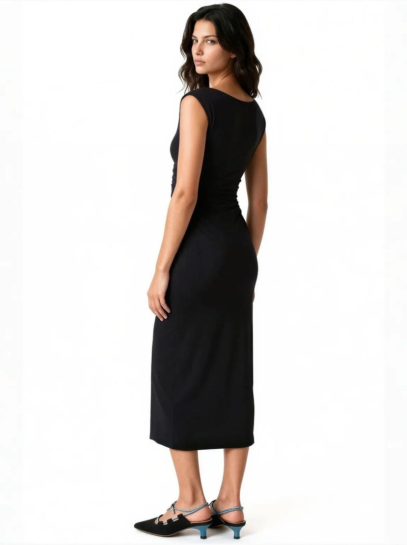 Vestito midi da donna in poliammide ed elastan busem Nero - Kiabi