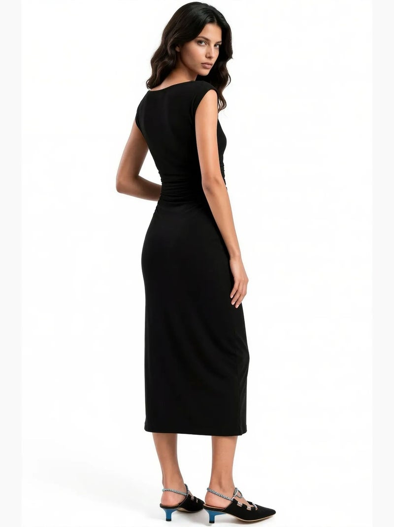 Vestito midi da donna in poliammide ed elastan busem Nero - Kiabi