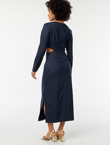 Vestito midi effetto twist davanti