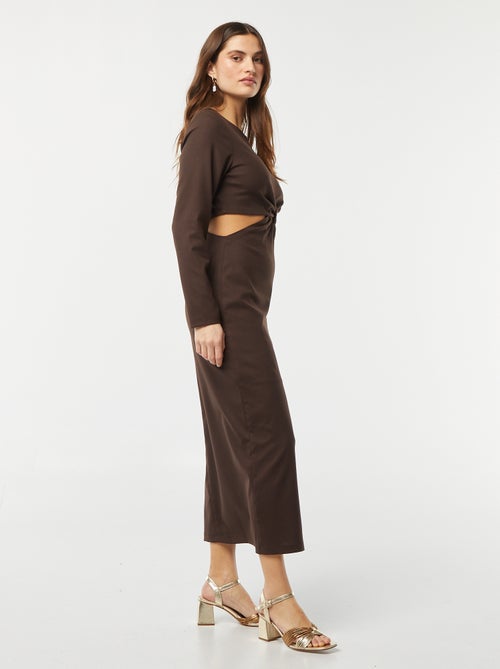 Vestito midi effetto twist davanti - Kiabi