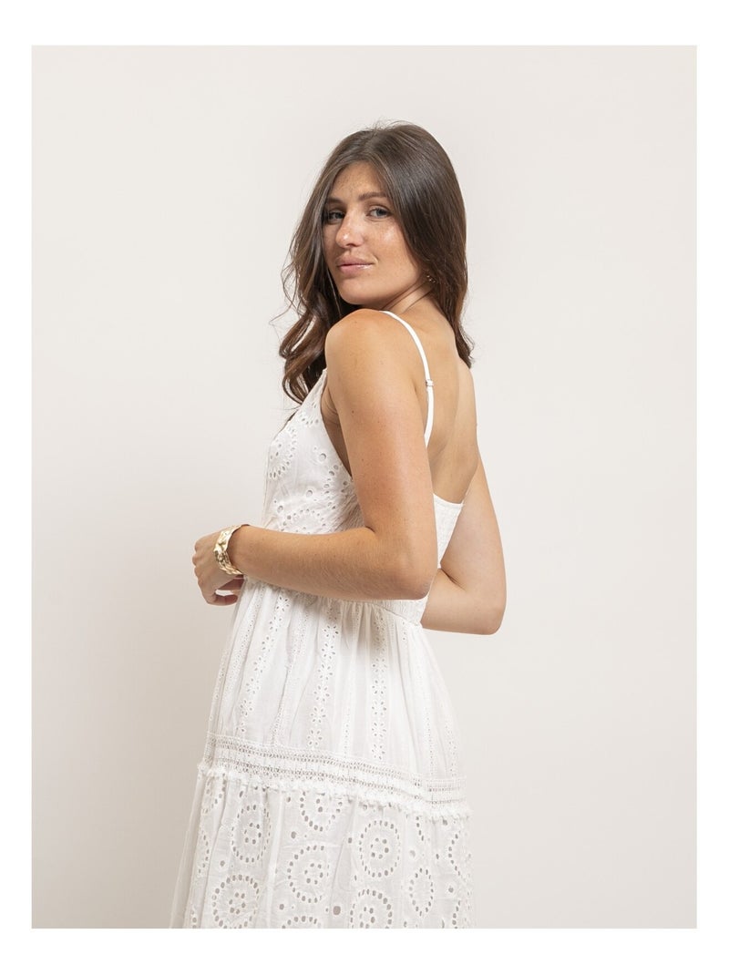 Vestito midi in pizzo ILOE Bianco - Kiabi