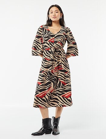 Vestito midi 'JDY' con vita regolabile con cordoni da annodare