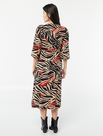 Vestito midi 'JDY' con vita regolabile con cordoni da annodare
