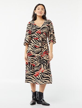 Vestito midi 'JDY' con vita regolabile con cordoni da annodare