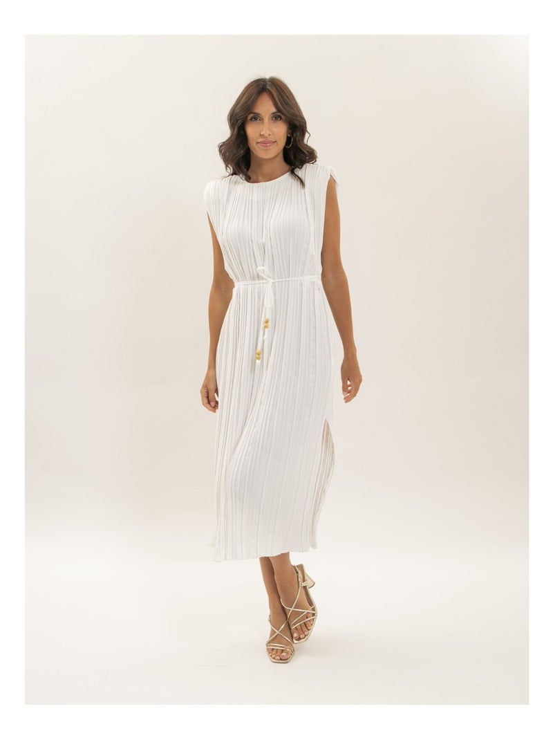 Vestito midi plissettato IROVE Bianco - Kiabi