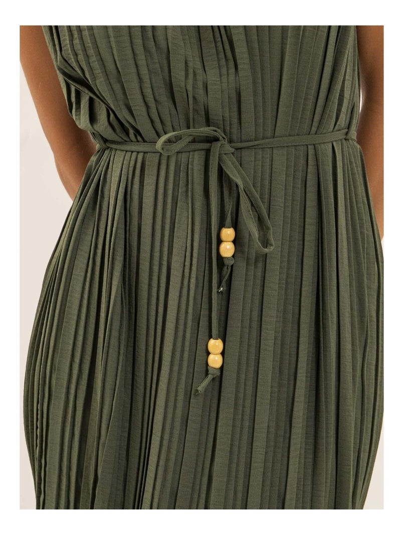 Vestito midi plissettato IROVE Cachi - Kiabi