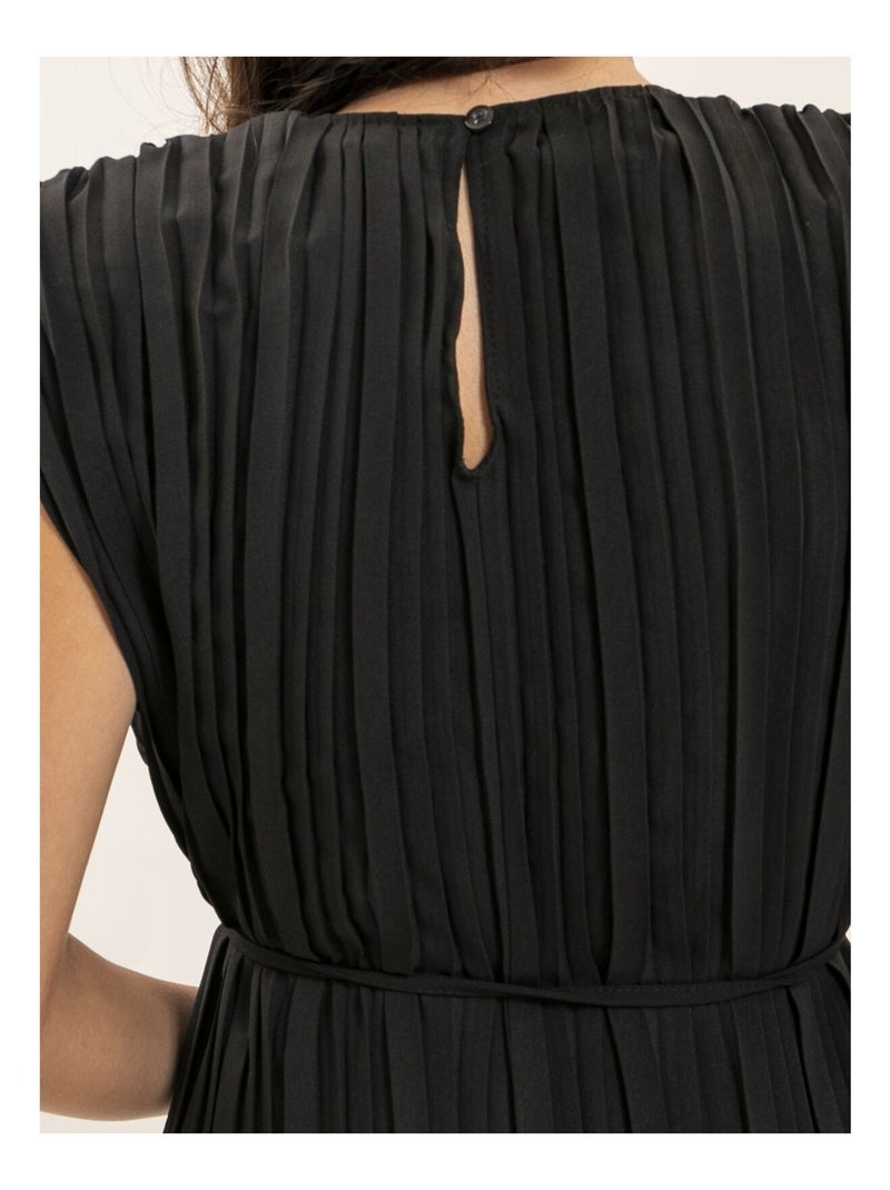 Vestito midi plissettato IROVE Nero - Kiabi