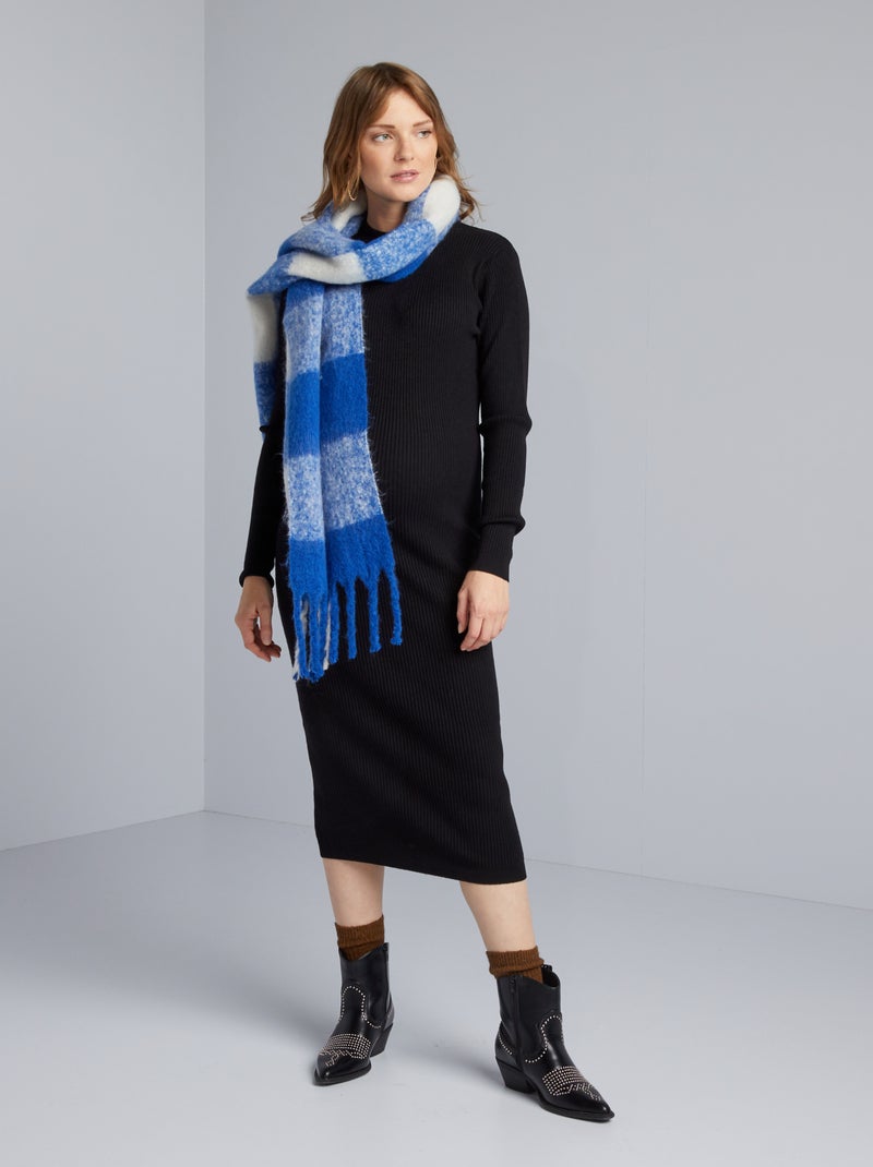 Vestito midi premaman a collo alto NERO - Kiabi