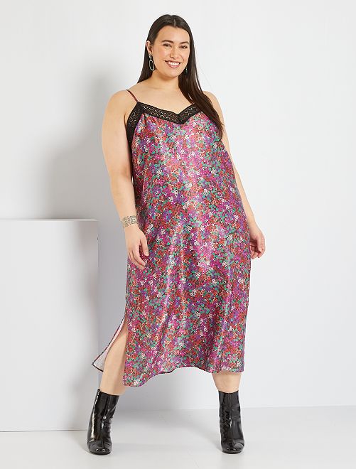 Vestito midi satinato - VIOLA - Kiabi - 25.00€
