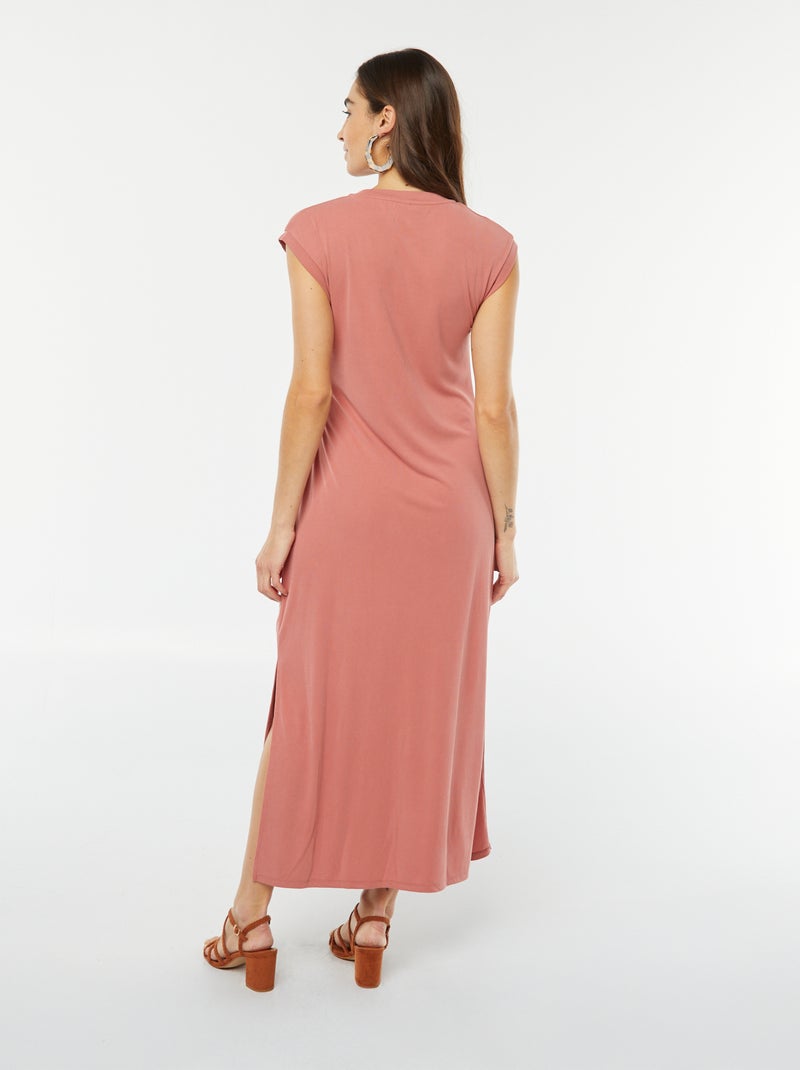 Vestito midi senza maniche annodato davanti Rosa - Kiabi