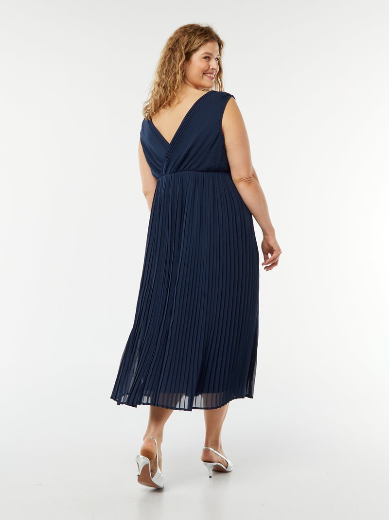 Abito BCBGMAXAZRIA Plissettato Senza Maniche Parfait Cayanne - Taglia L