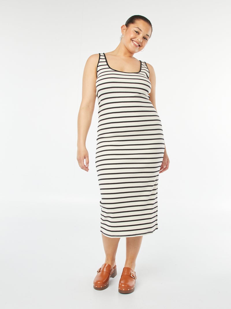 Vestito midi senza maniche tipo canotta BIANCO - Kiabi