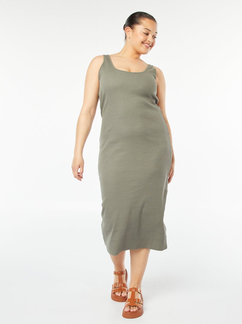 Vestito midi senza maniche tipo canotta VERDE - Kiabi