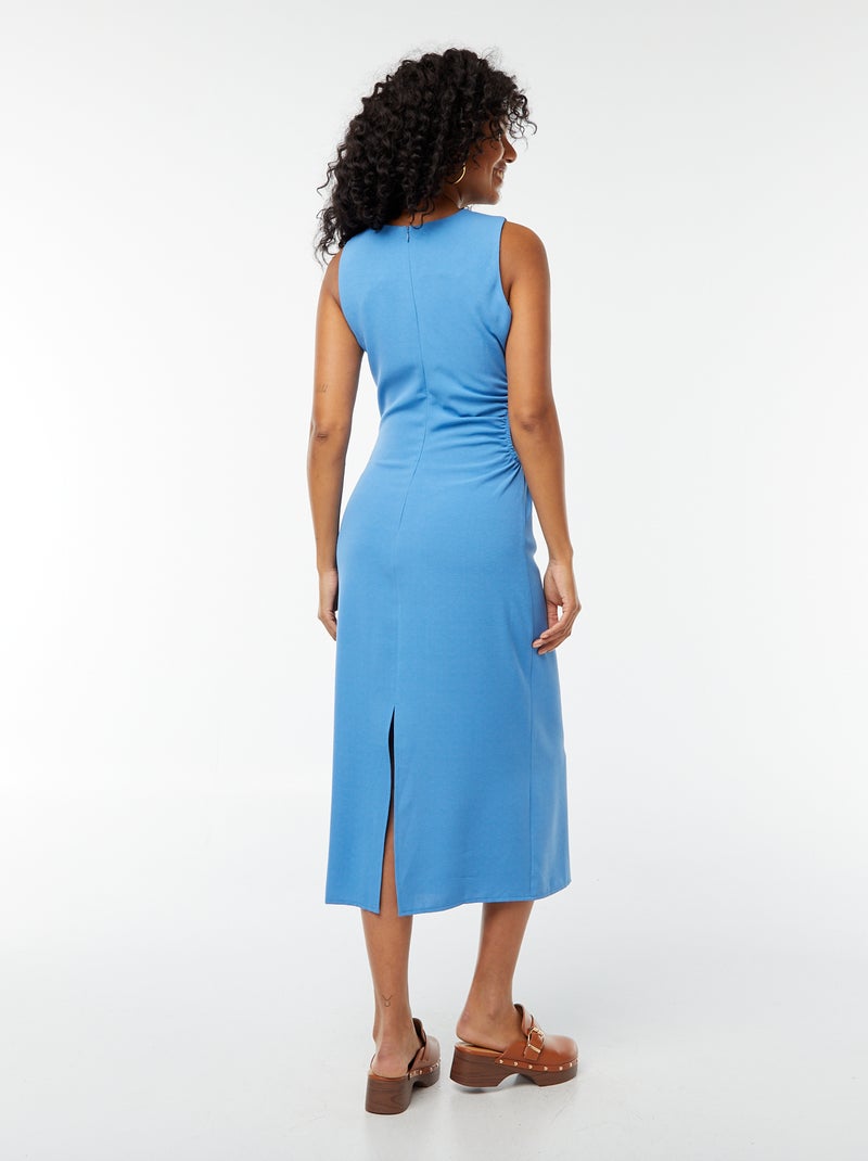 Vestito midi senza maniche, traforato sul lato Blu - Kiabi