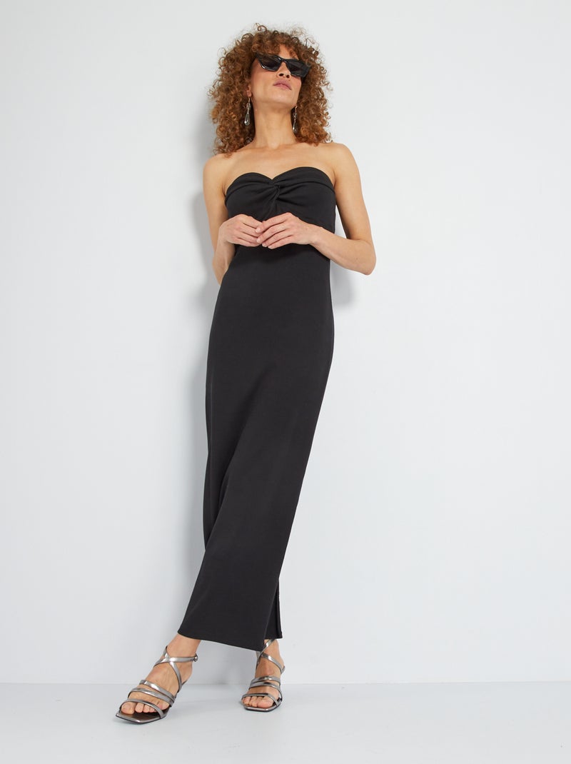 Vestito midi stile bustier Nero - Kiabi