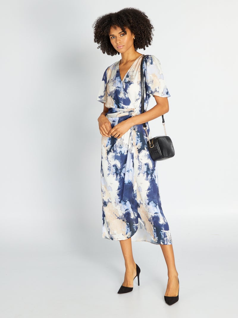 Vestito midi tie and dye BLU - Kiabi