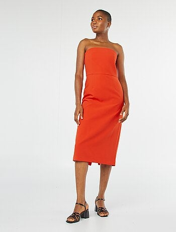 Vestito midi vestito bustier