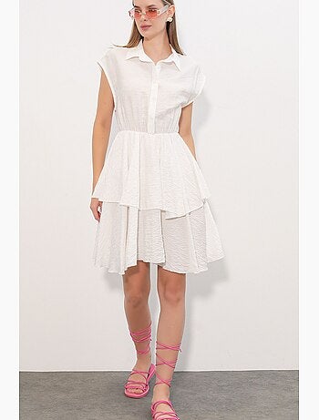 Vestito mini con colletto camicia e bottoni bdart
