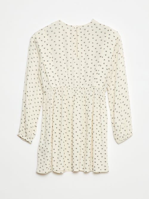 Vestito morbido a fiori in tessuto effetto crêpe - Kiabi