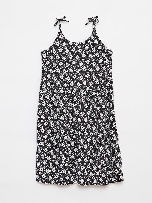 Vestito morbido con spalline sottili e motivo all over - Kiabi