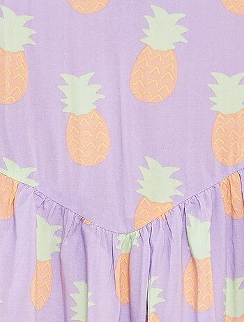 Vestito morbido con spalline sottili e motivo all over