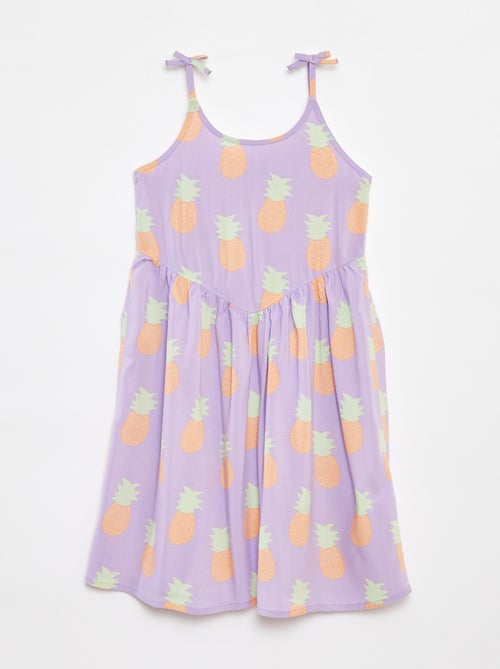 Vestito morbido con spalline sottili e motivo all over - Kiabi