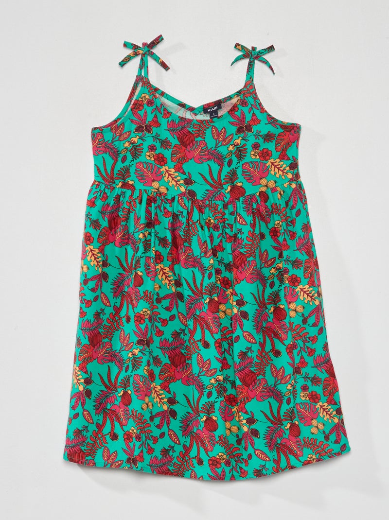 Vestito morbido con stampa VERDE - Kiabi