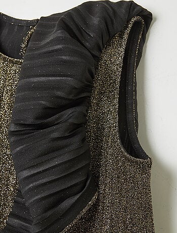 Vestito plissettata e con paillettes