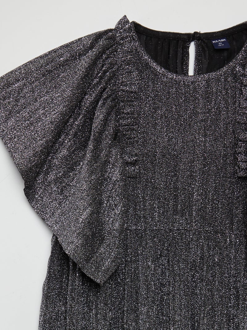 Vestito plissettata e con paillettes GRIGIO - Kiabi