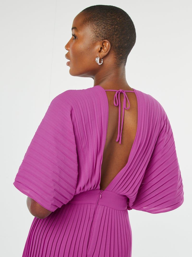 Vestito plissettata vestito lungo ROSA - Kiabi
