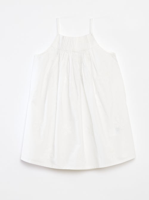 Vestito plissettato ricamato - Kiabi