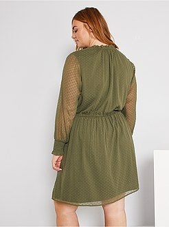 Taglie forti donna - Vestito plumetis - Kiabi