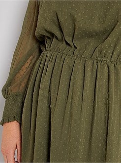 Taglie forti donna - Vestito plumetis - Kiabi