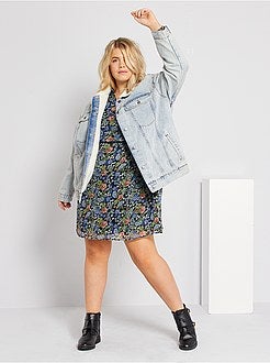 Taglie forti donna - Vestito plumetis - Kiabi