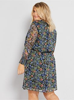 Taglie forti donna - Vestito plumetis - Kiabi