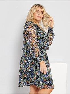 Taglie forti donna - Vestito plumetis - Kiabi