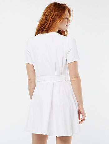Vestito portafoglio modello corto con scollo incrociato