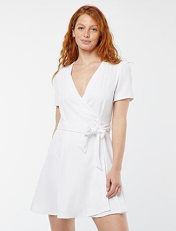 Vestito portafoglio modello corto con scollo incrociato